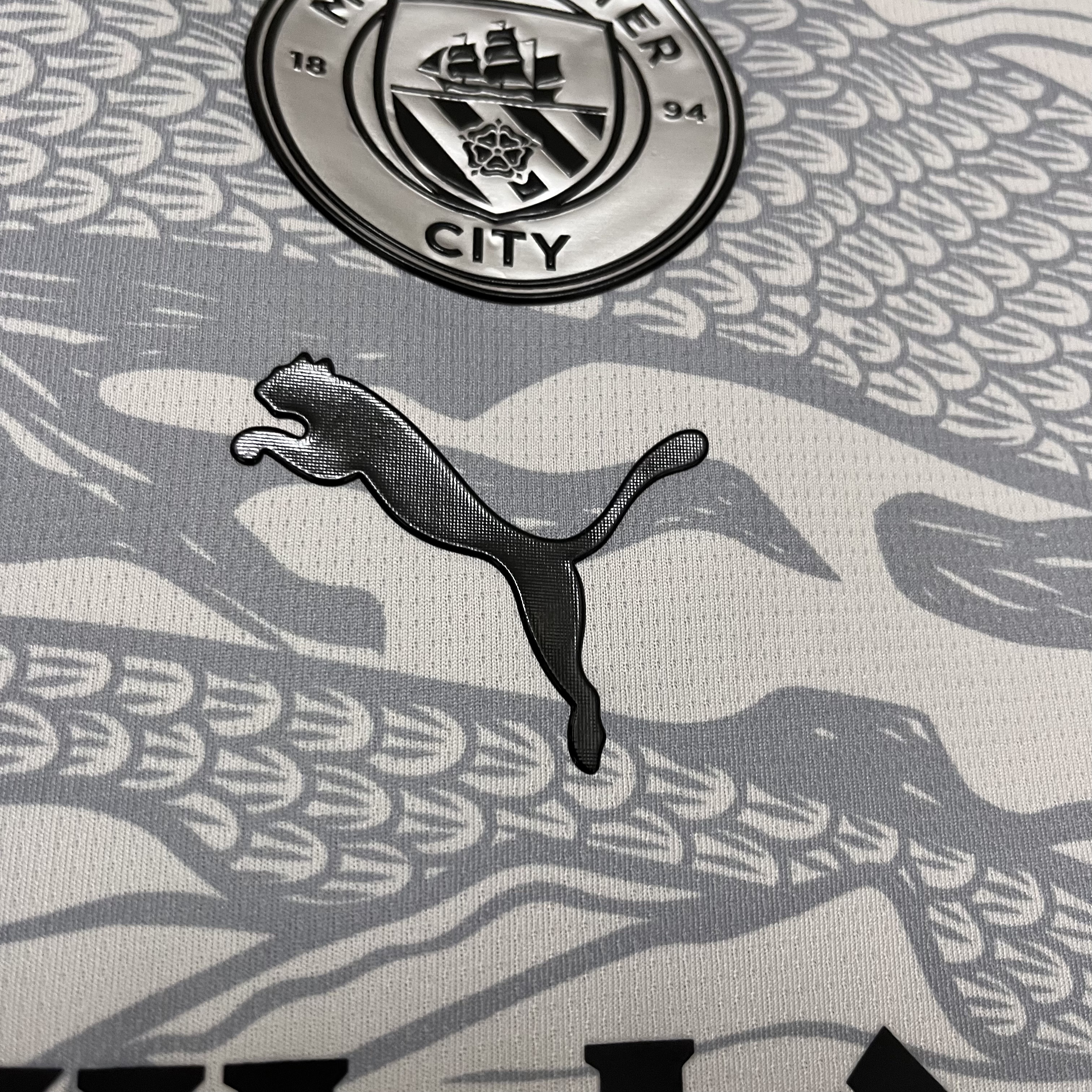 Manchester City 24/25 Fan Short Sleeve Year of the Dragon Special Edition Off-White Jersey