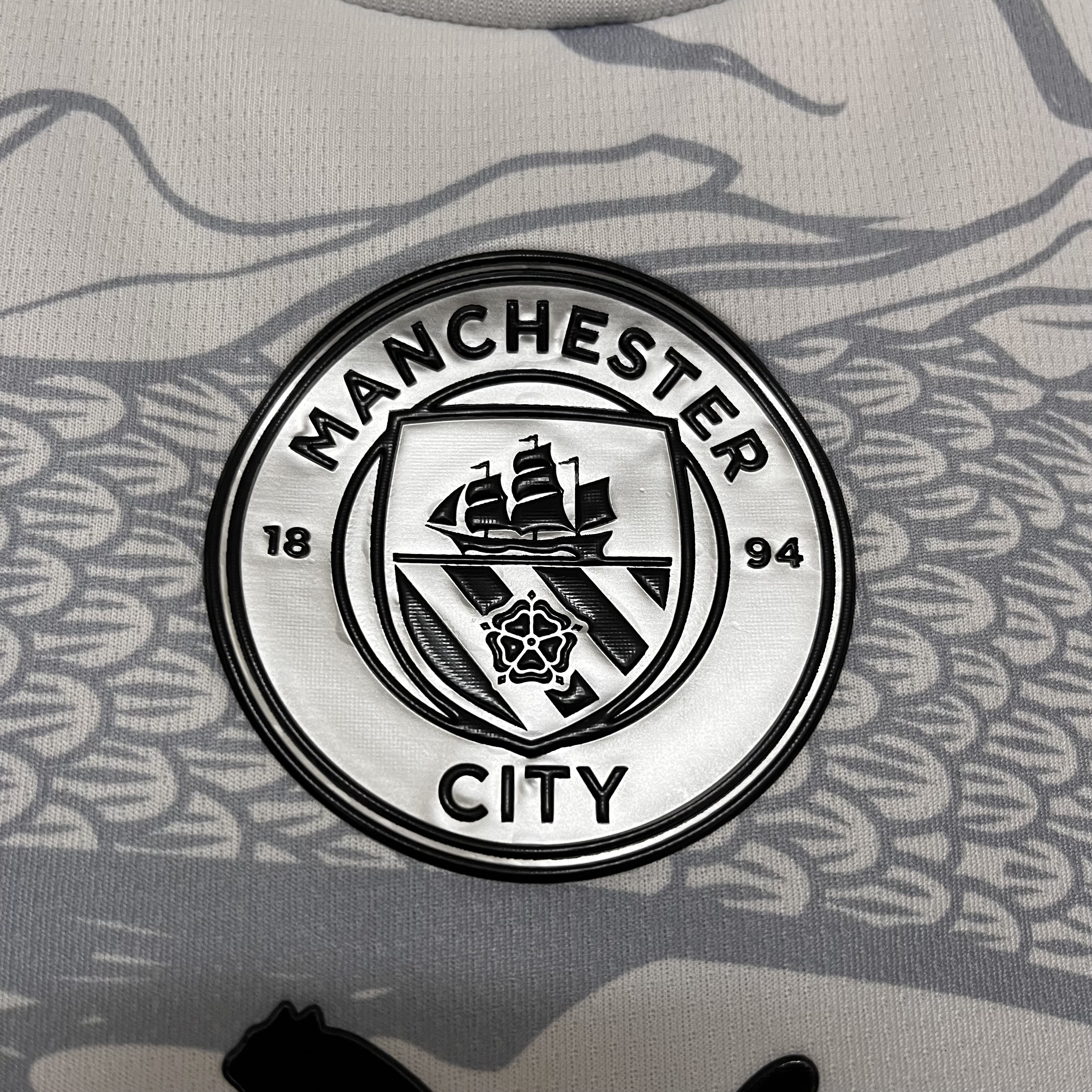 Manchester City 24/25 Fan Short Sleeve Year of the Dragon Special Edition Off-White Jersey
