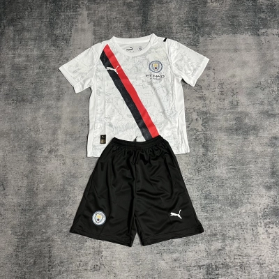 Manchester City 24/25 Kids Short Sleeve Away Jersey 01