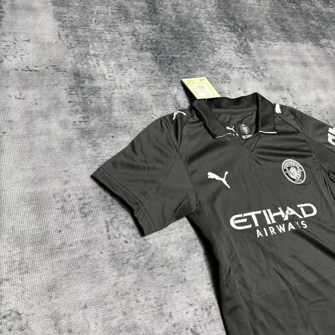Manchester City 24/25 Kids Short Sleeve Black Jersey
