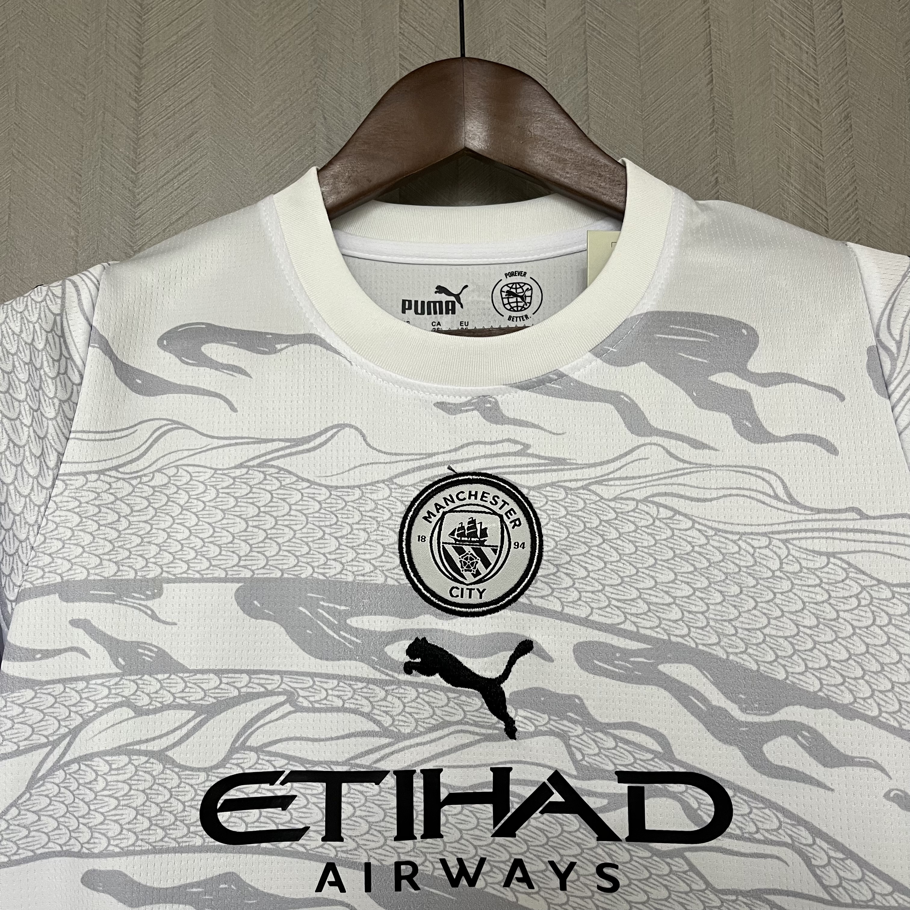 Manchester City 24/25 Kids Short Sleeve Year of the Dragon Special Edition Off-White Jersey