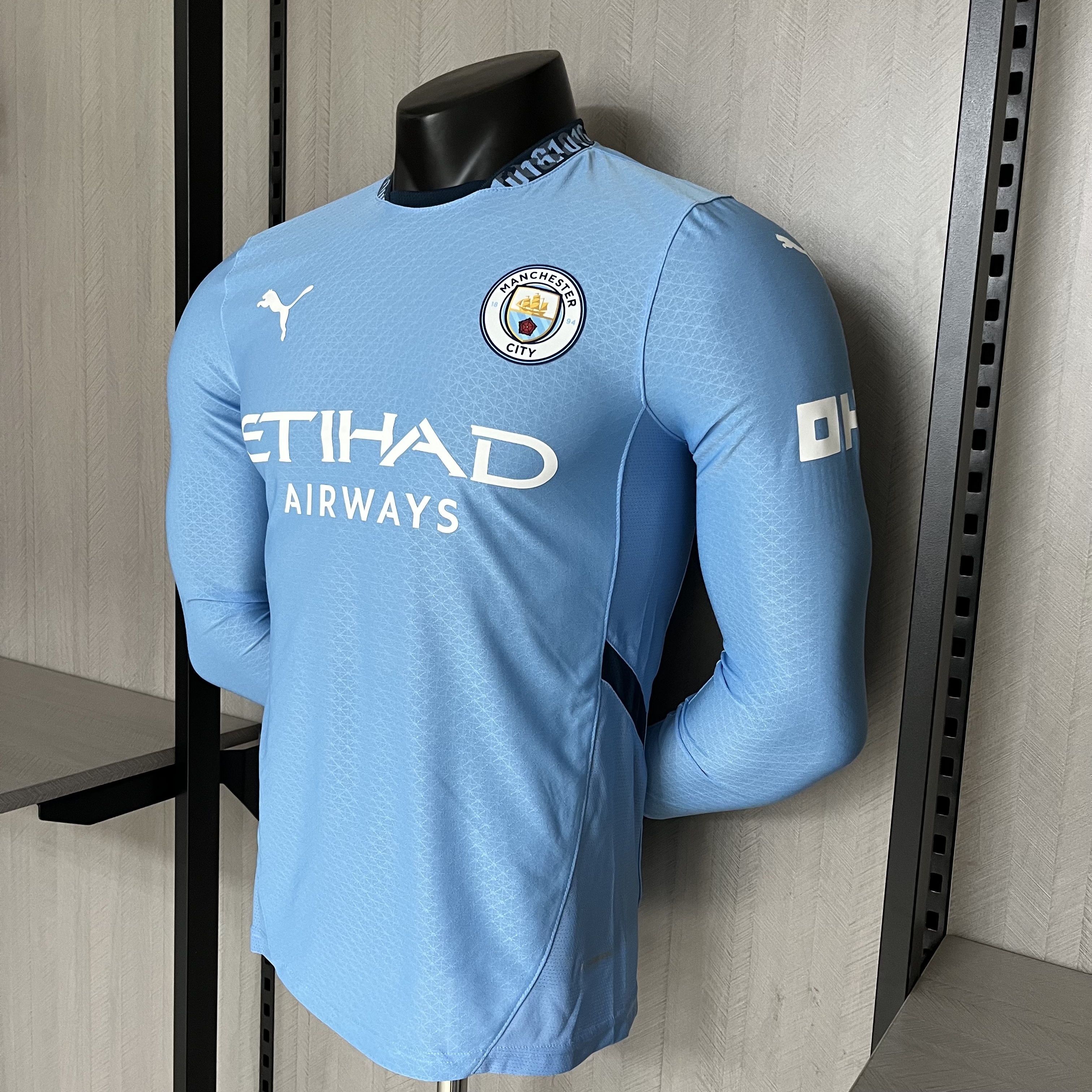 Manchester City 24/25 Player Long Sleeve Home Jersey