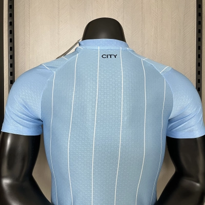 Manchester City 24/25 Player Short Sleeve Home Blue Jersey 02