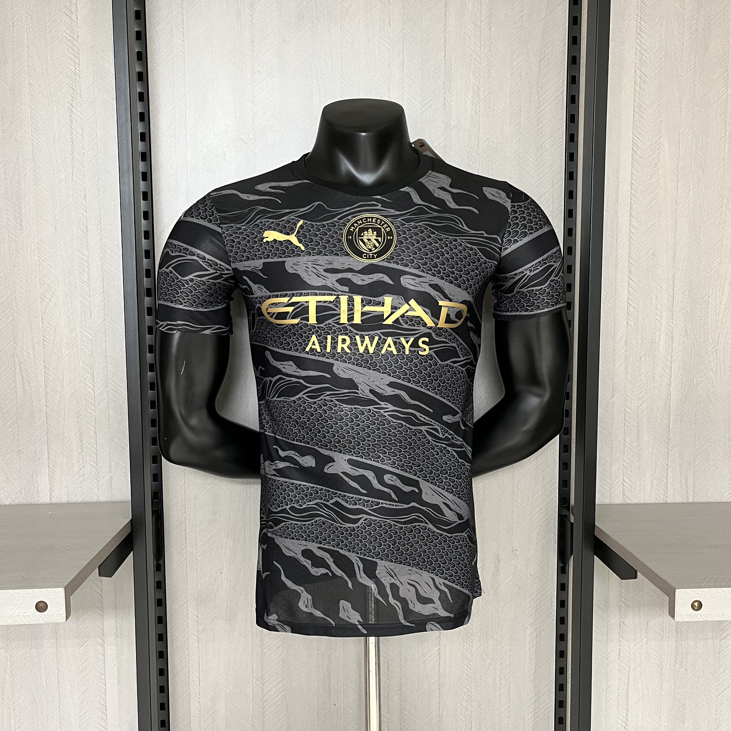 Manchester City 24/25 Player Short Sleeve Year of the Dragon Special Black Jersey