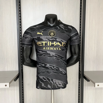 Manchester City 24/25 Player Short Sleeve Year of the Dragon Special Black Jersey 01