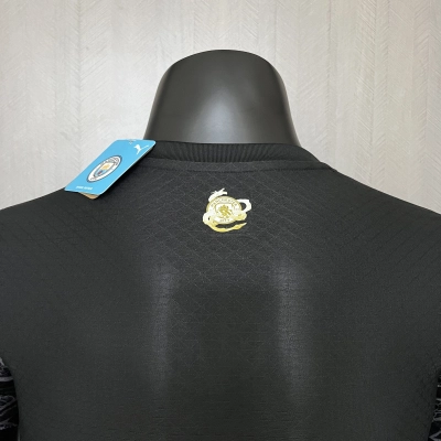 Manchester City 24/25 Player Short Sleeve Year of the Dragon Special Black Jersey 02