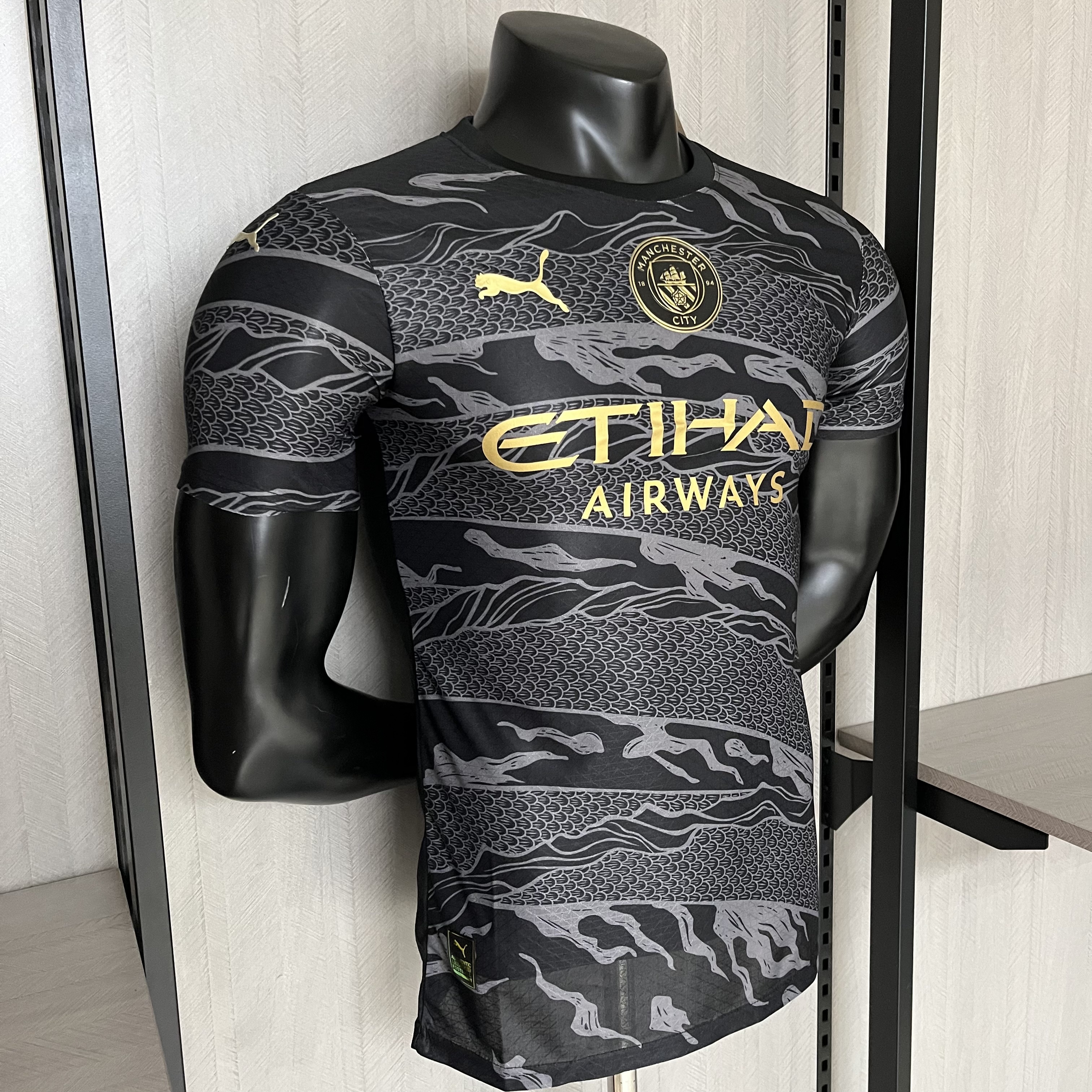 Manchester City 24/25 Player Short Sleeve Year of the Dragon Special Black Jersey