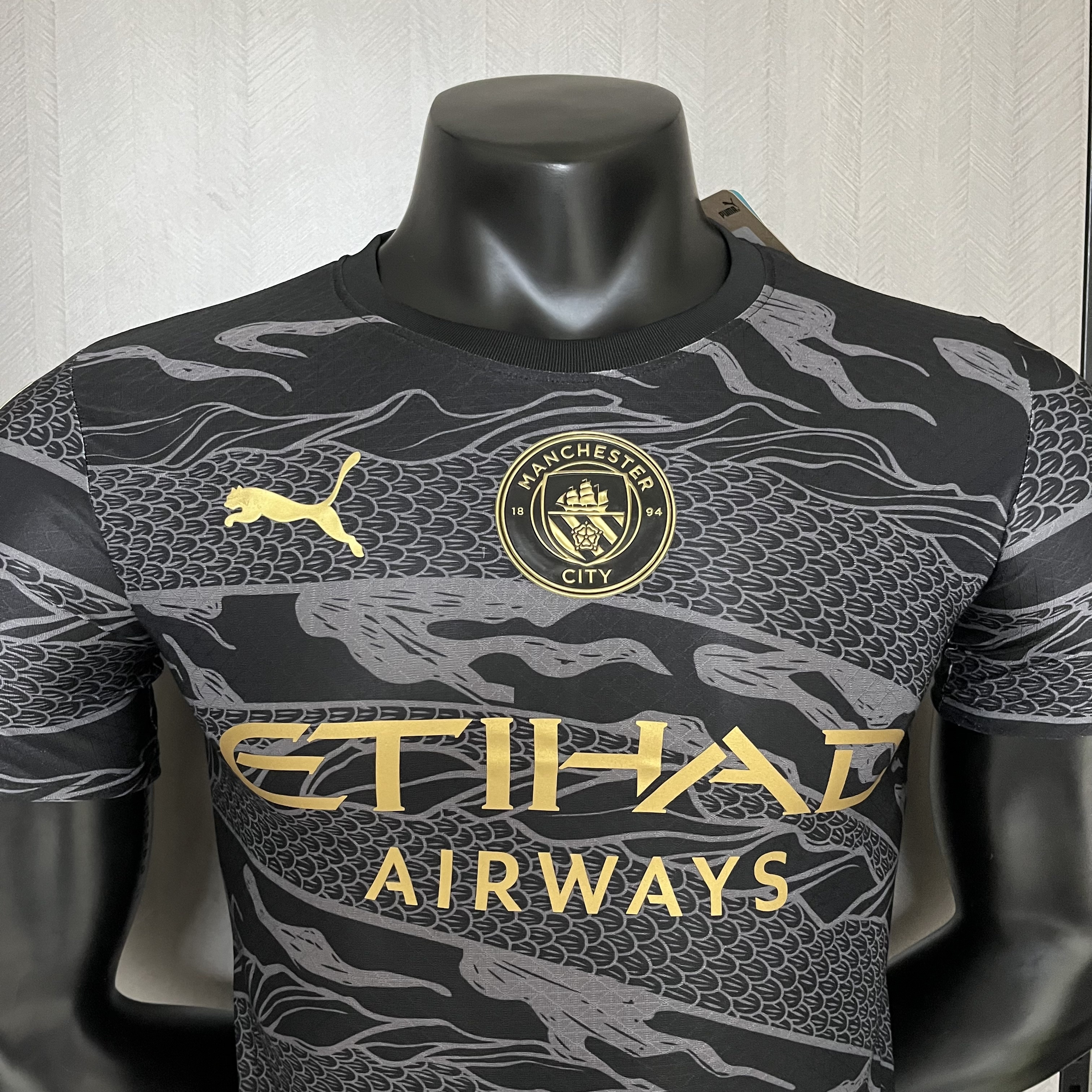 Manchester City 24/25 Player Short Sleeve Year of the Dragon Special Black Jersey
