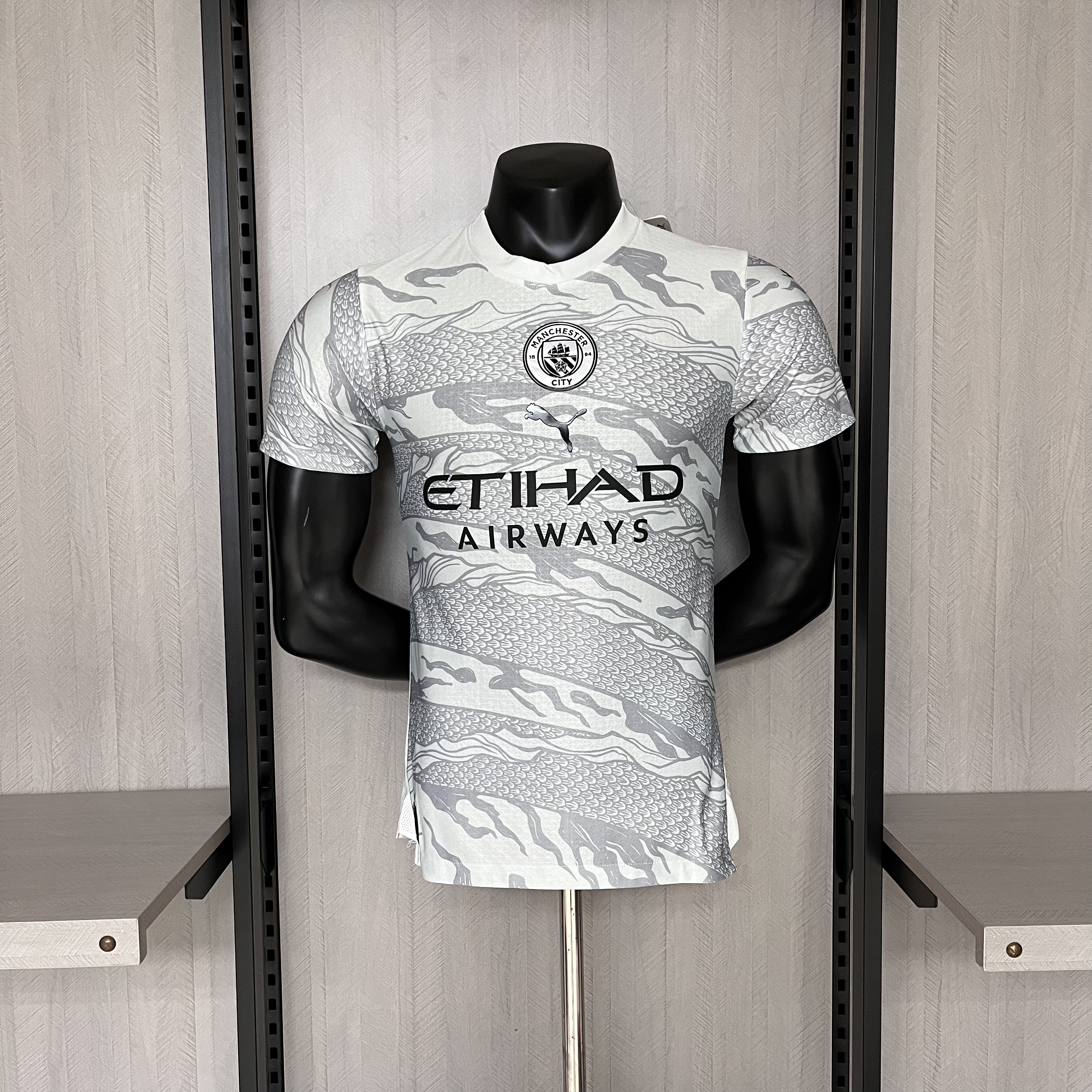 Manchester City 24/25 Player Short Sleeve Year of the Dragon Special Edition Off-White Jersey