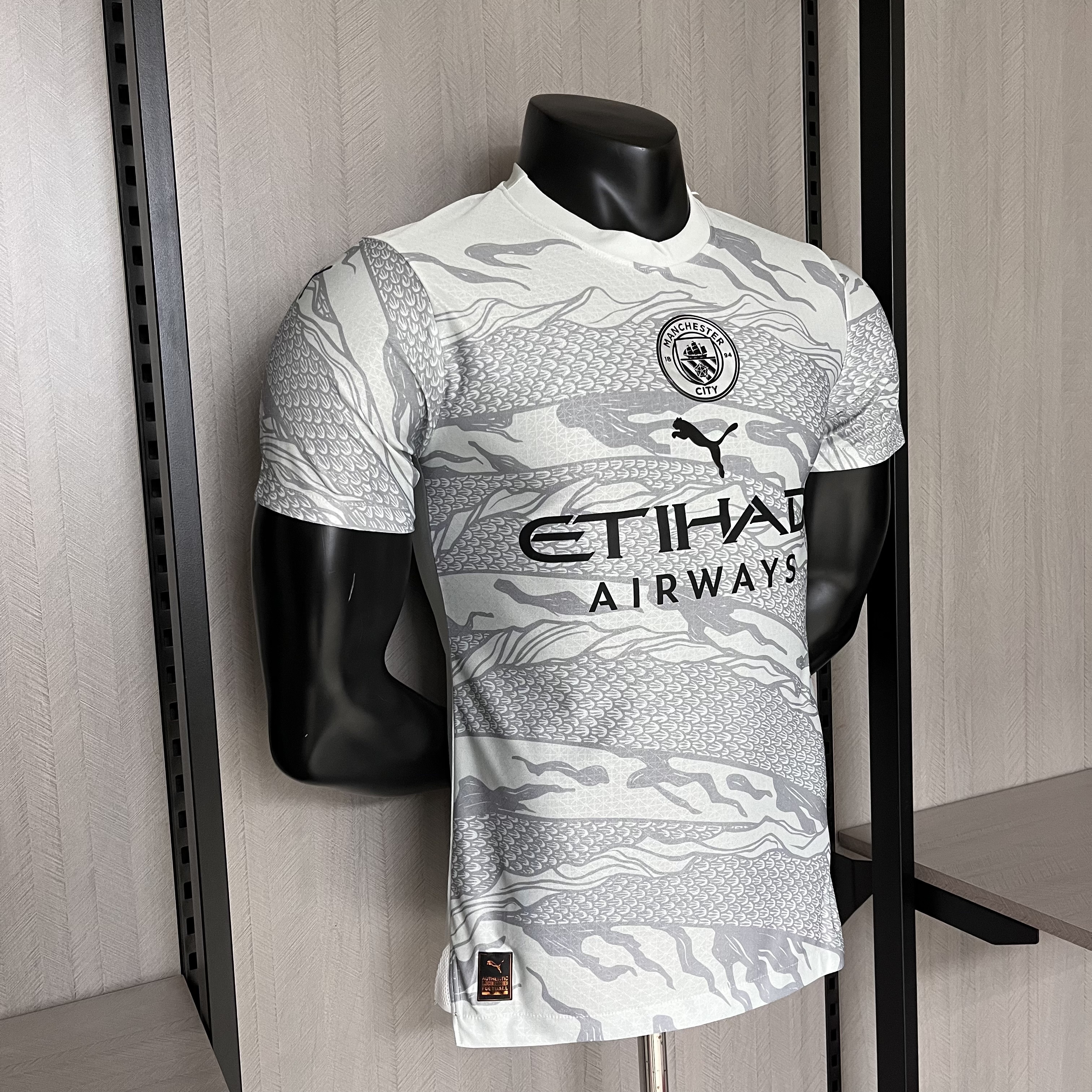 Manchester City 24/25 Player Short Sleeve Year of the Dragon Special Edition Off-White Jersey