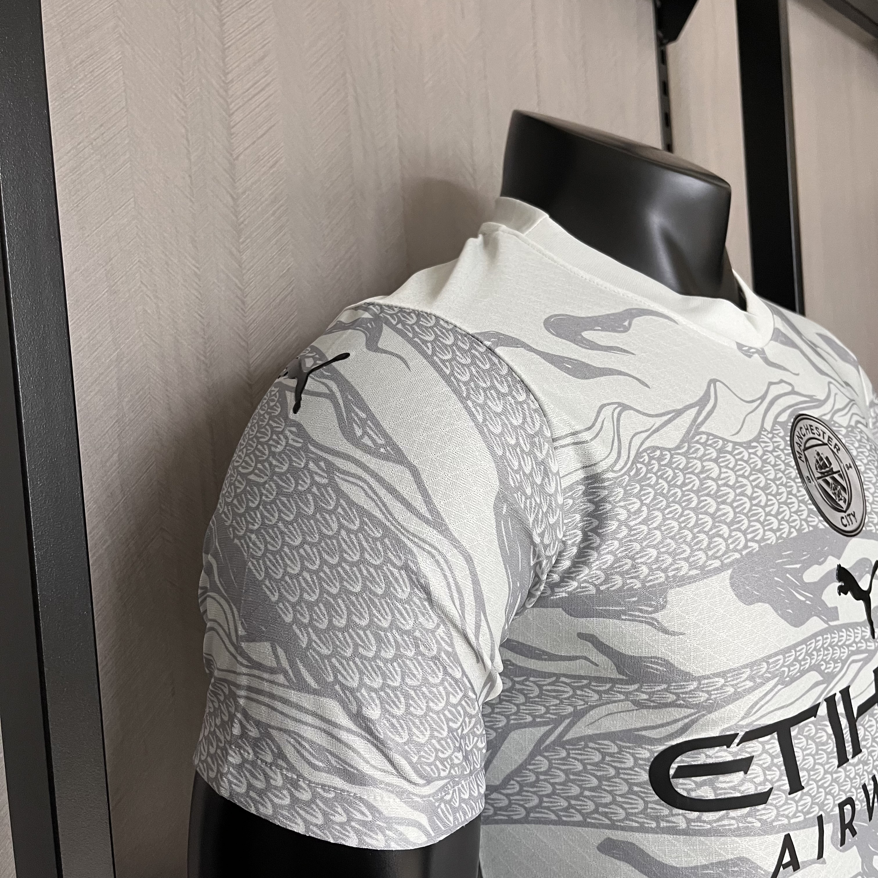 Manchester City 24/25 Player Short Sleeve Year of the Dragon Special Edition Off-White Jersey