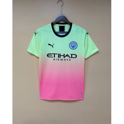 Manchester City Retro 19/20 Fan Short Sleeve 2nd Away Jersey 01