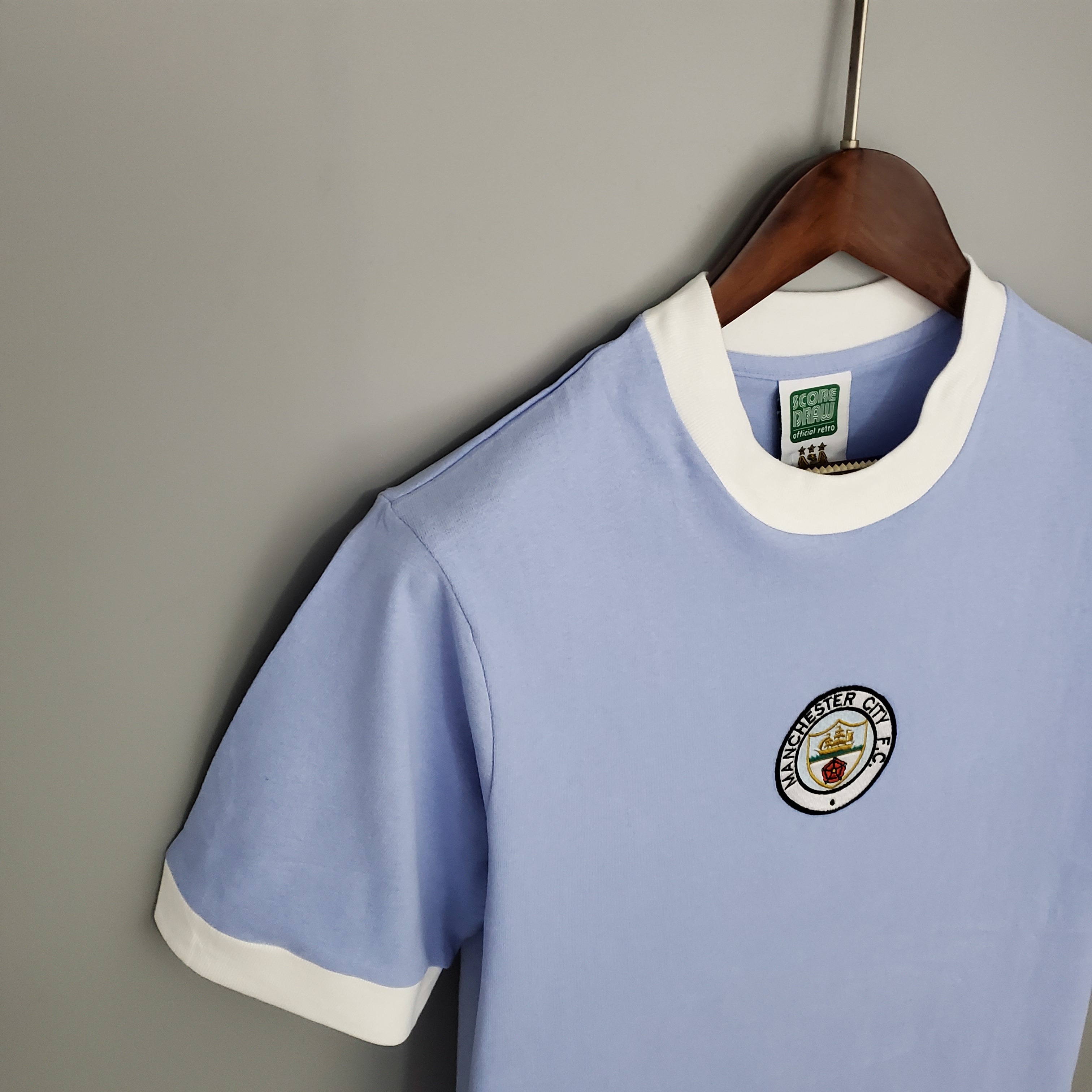 Manchester City Retro 72 Fan Short Sleeve Home Jersey