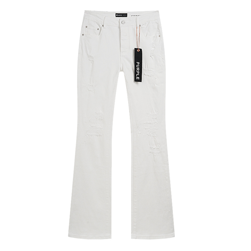 Purple Brand Bootcut Denim Jeans White PU164