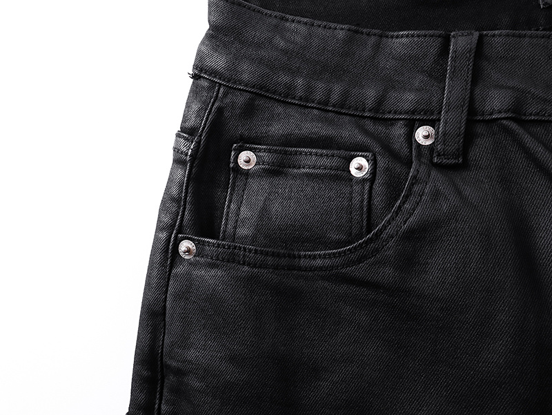 Purple Brand Coated Bootcut Denim Jeans Black PU718