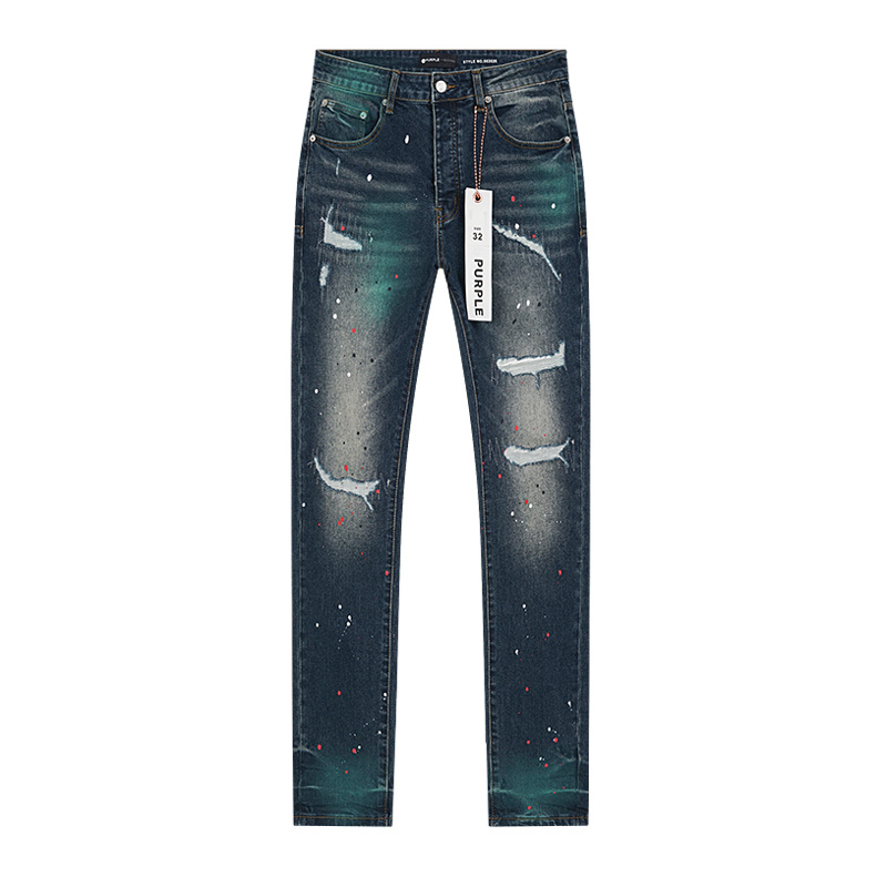 Purple Brand Dark Washed Ripped Bootcut Denim Jeans PU173
