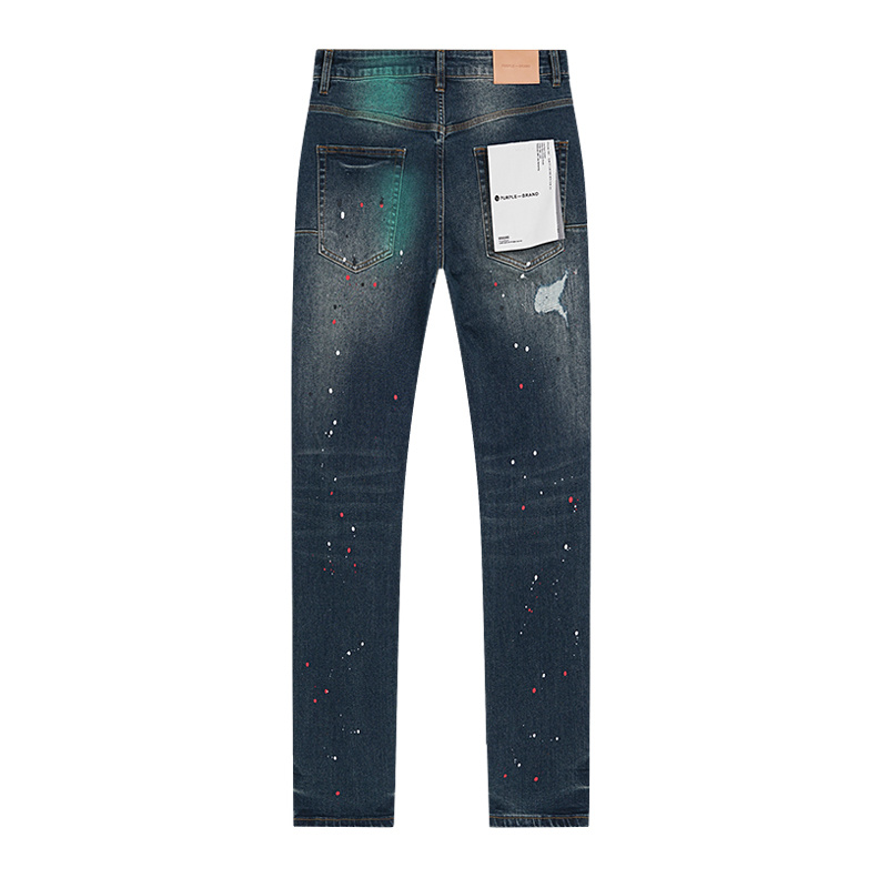 Purple Brand Dark Washed Ripped Bootcut Denim Jeans PU173