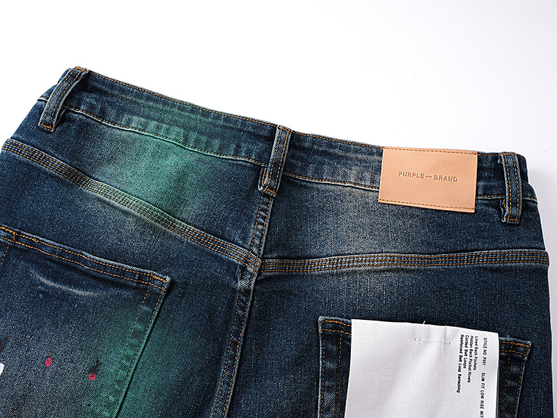 Purple Brand Dark Washed Ripped Bootcut Denim Jeans PU173