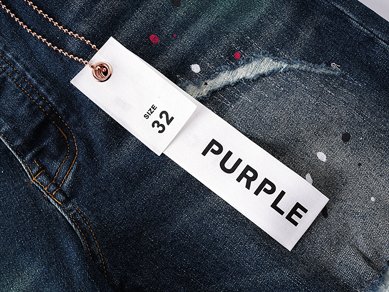 Purple Brand Dark Washed Ripped Bootcut Denim Jeans PU173