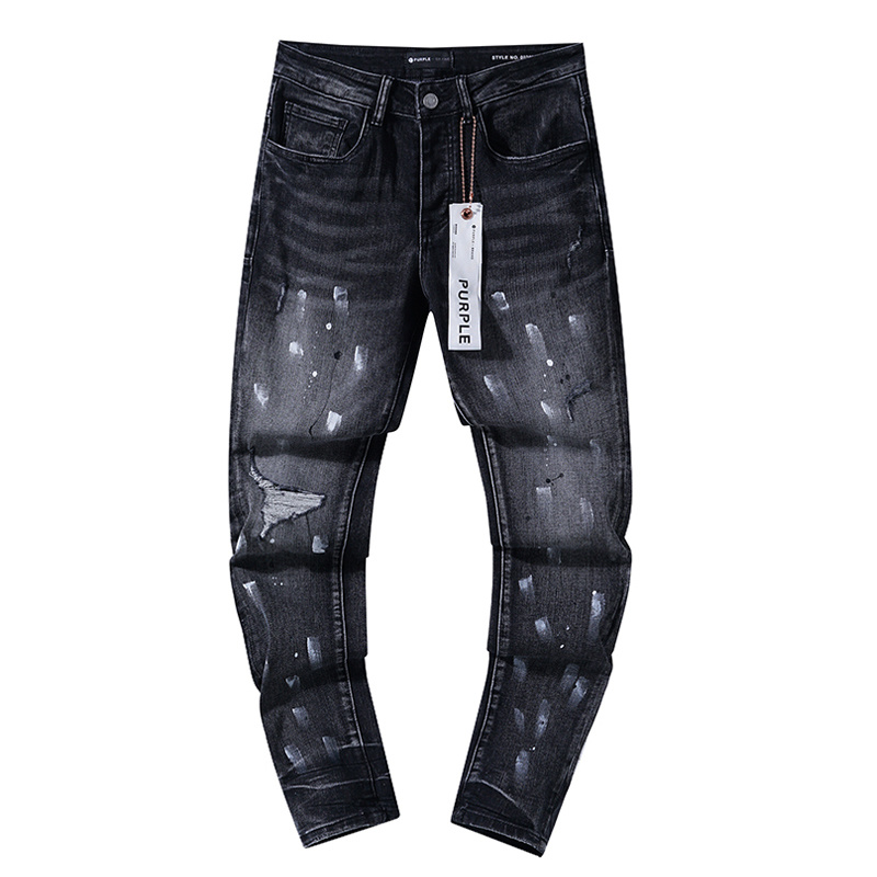 Purple Brand Dark Washed Stacked Biker Denim Jeans PU120