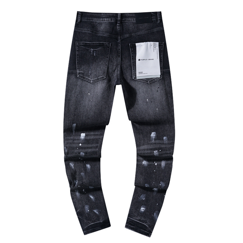 Purple Brand Dark Washed Stacked Biker Denim Jeans PU120