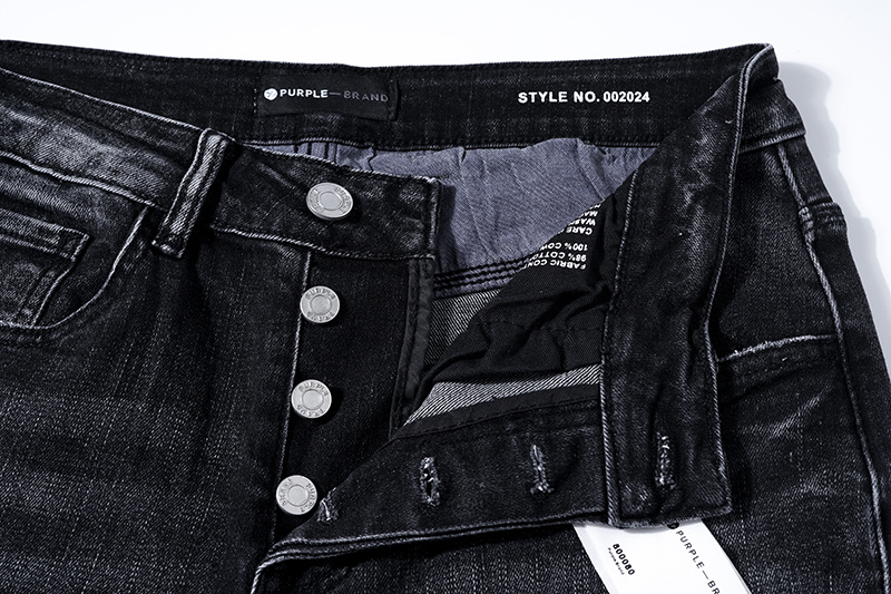 Purple Brand Dark Washed Stacked Biker Denim Jeans PU120