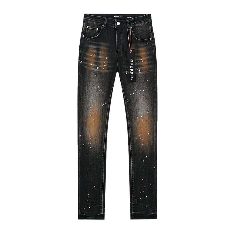 Purple Brand Dirty Washed Bootcut Denim Jeans Black PU155
