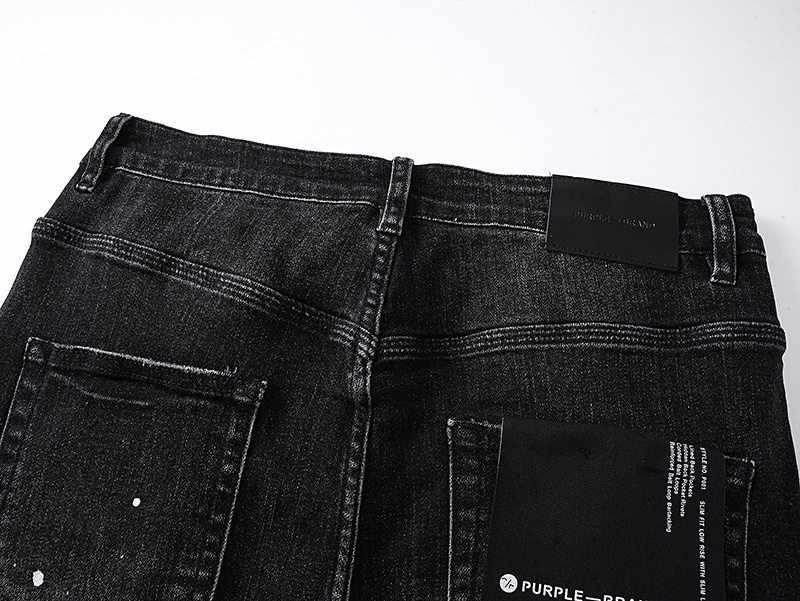 Purple Brand Dirty Washed Bootcut Denim Jeans Black PU155
