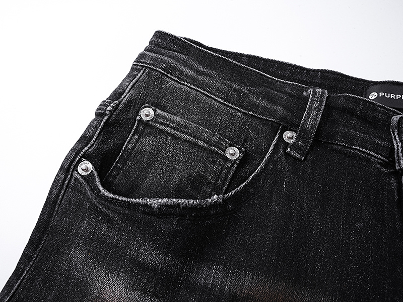 Purple Brand Dirty Washed Bootcut Denim Jeans Black PU155