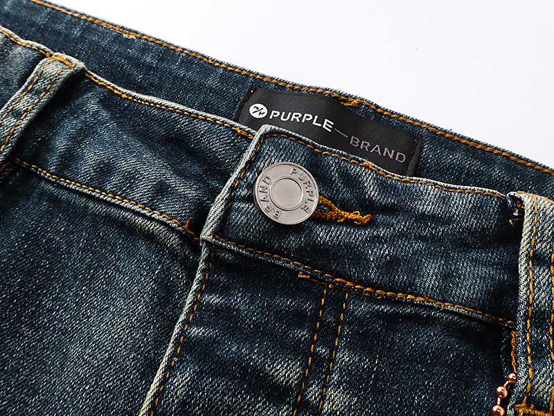 Purple Brand Dirty Washed Bootcut Denim Jeans Blue PU148