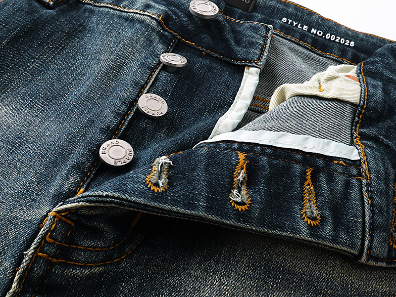 Purple Brand Dirty Washed Bootcut Denim Jeans Blue PU148