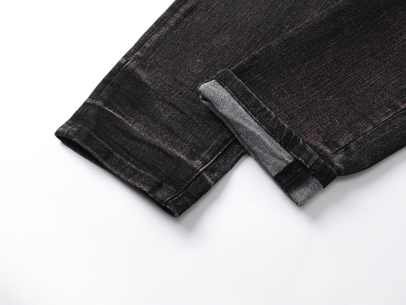 Purple Brand Dirty Washed Distressed Straight Denim Jeans Black PU157