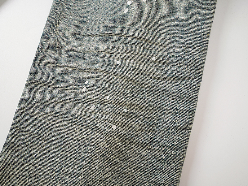 Purple Brand Dirty Washed Distressed Straight Denim Jeans Blue PU141