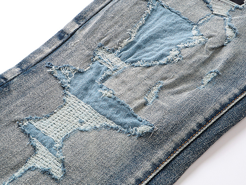 Purple Brand Distressed Washed Bootcut Denim Jeans PU177