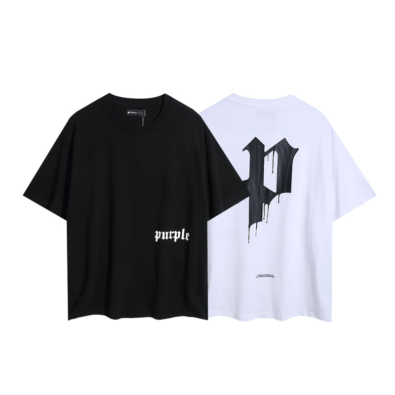 Purple Brand Drip P Logo T-Shirt 3004