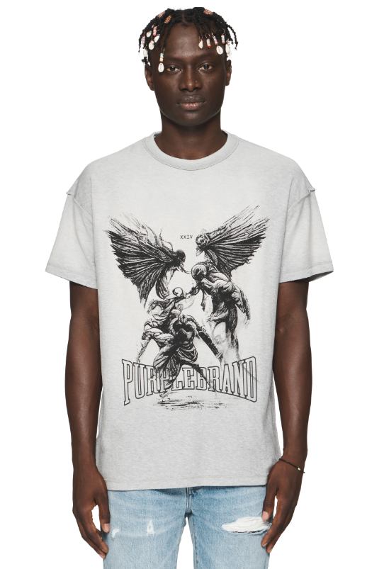 Purple Brand Eagle Graphic T-Shirt 3017