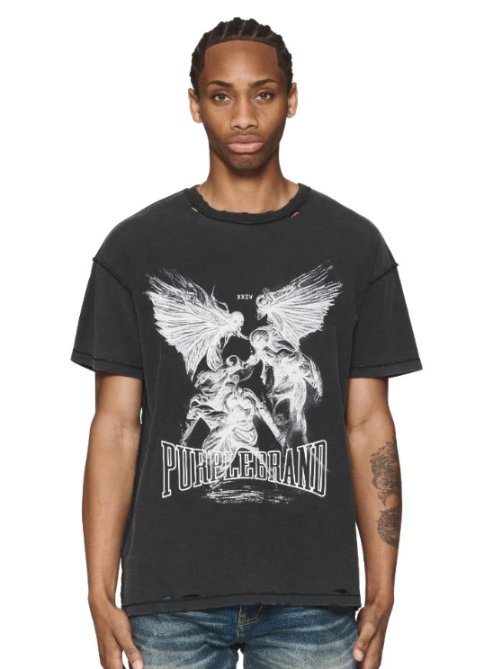 Purple Brand Eagle Graphic T-Shirt 3017