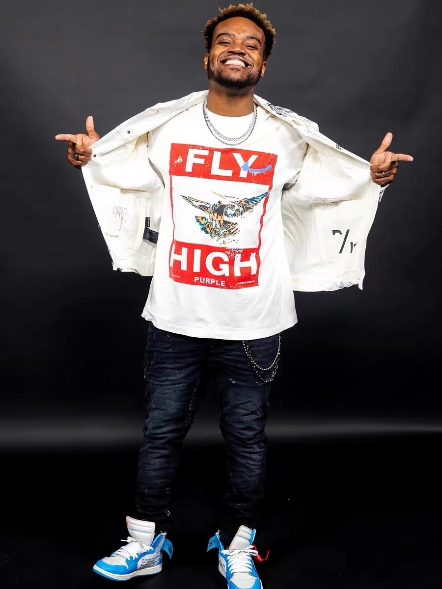 Purple Brand Fly High Graphic T-Shirt 3021