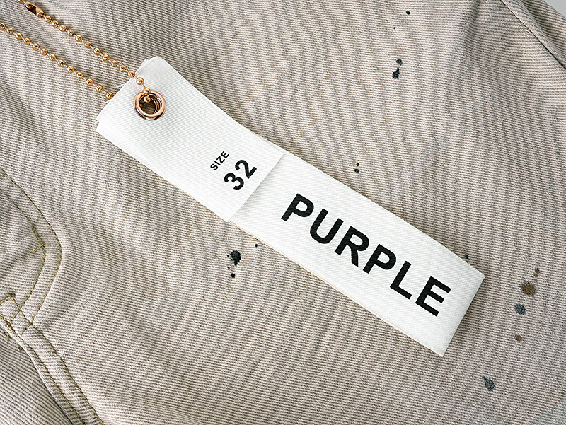 Purple Brand Paint Splatter Bootcut Denim Pants Khaki PU703