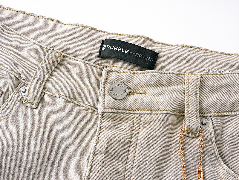 Purple Brand Paint Splatter Bootcut Denim Pants Khaki PU703