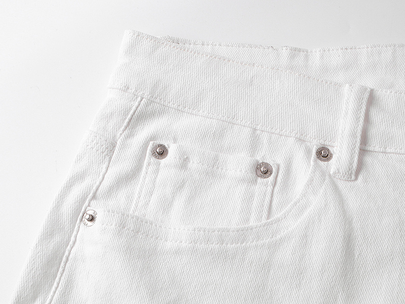 Purple Brand Paint Splatter Denim Shorts White PU501