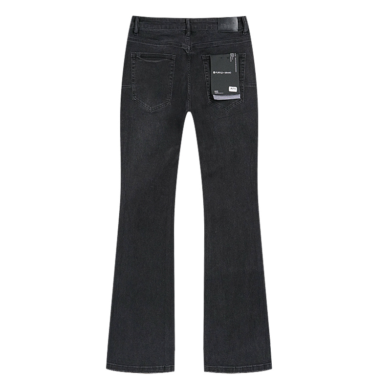 Purple Brand Rhinestone Bootcut Denim Jeans Black PU710