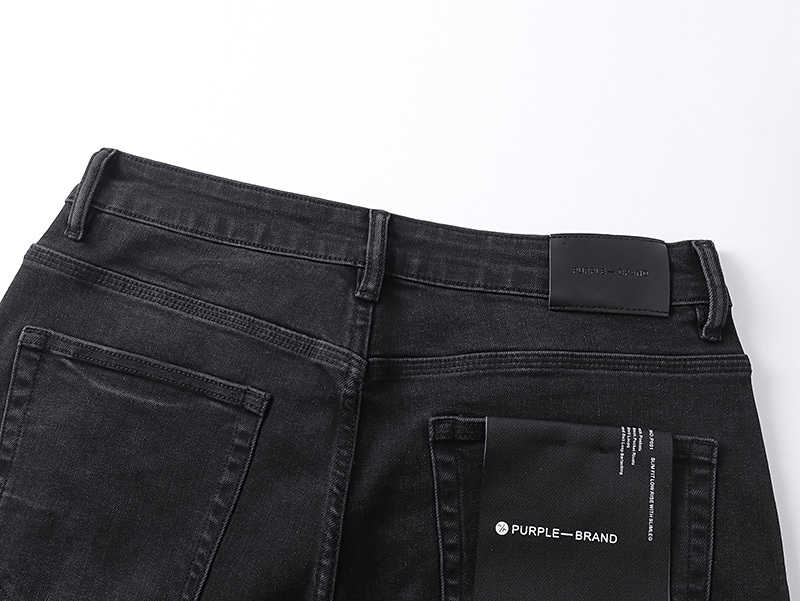 Purple Brand Rhinestone Bootcut Denim Jeans Black PU710