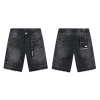 Purple Brand Rhinestone Denim Shorts Black PU532