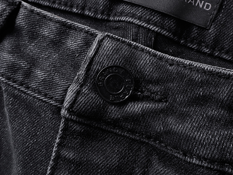 Purple Brand Rhinestone Flared Denim Jeans Black PU190