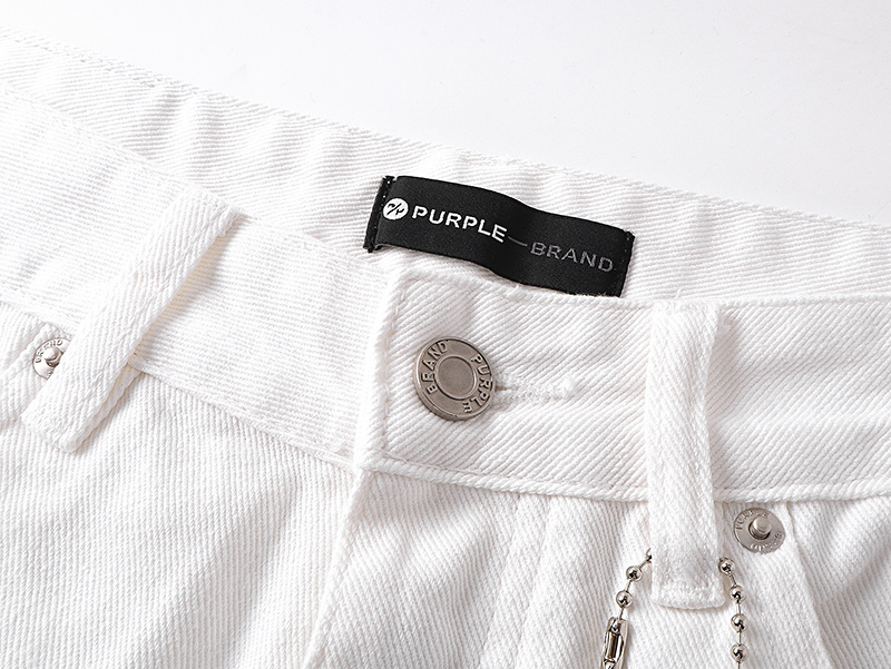 Purple Brand Ribbed Bootcut Denim Jeans White PU817