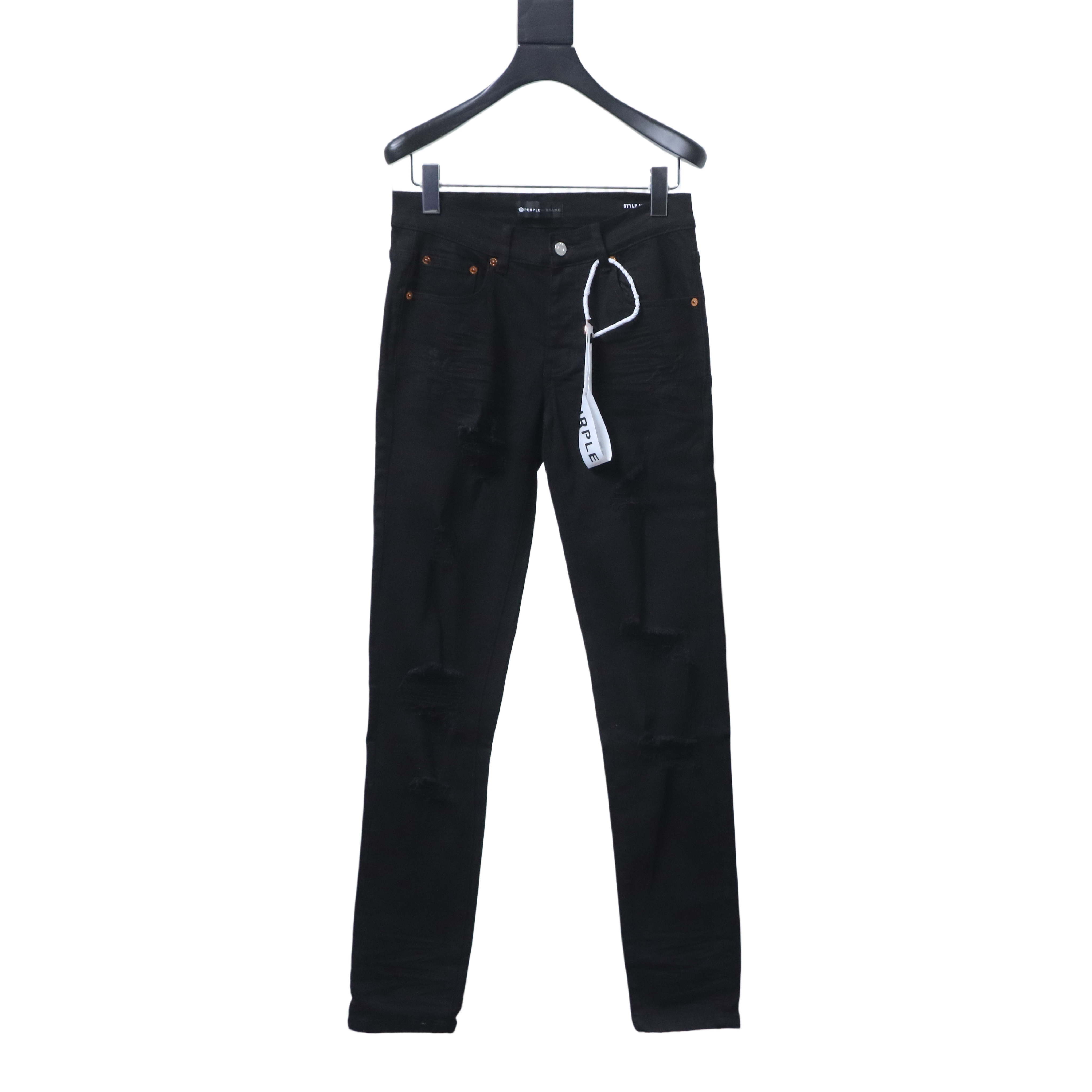 Purple Brand Slim Fit Pants with Ripped Pockets H230