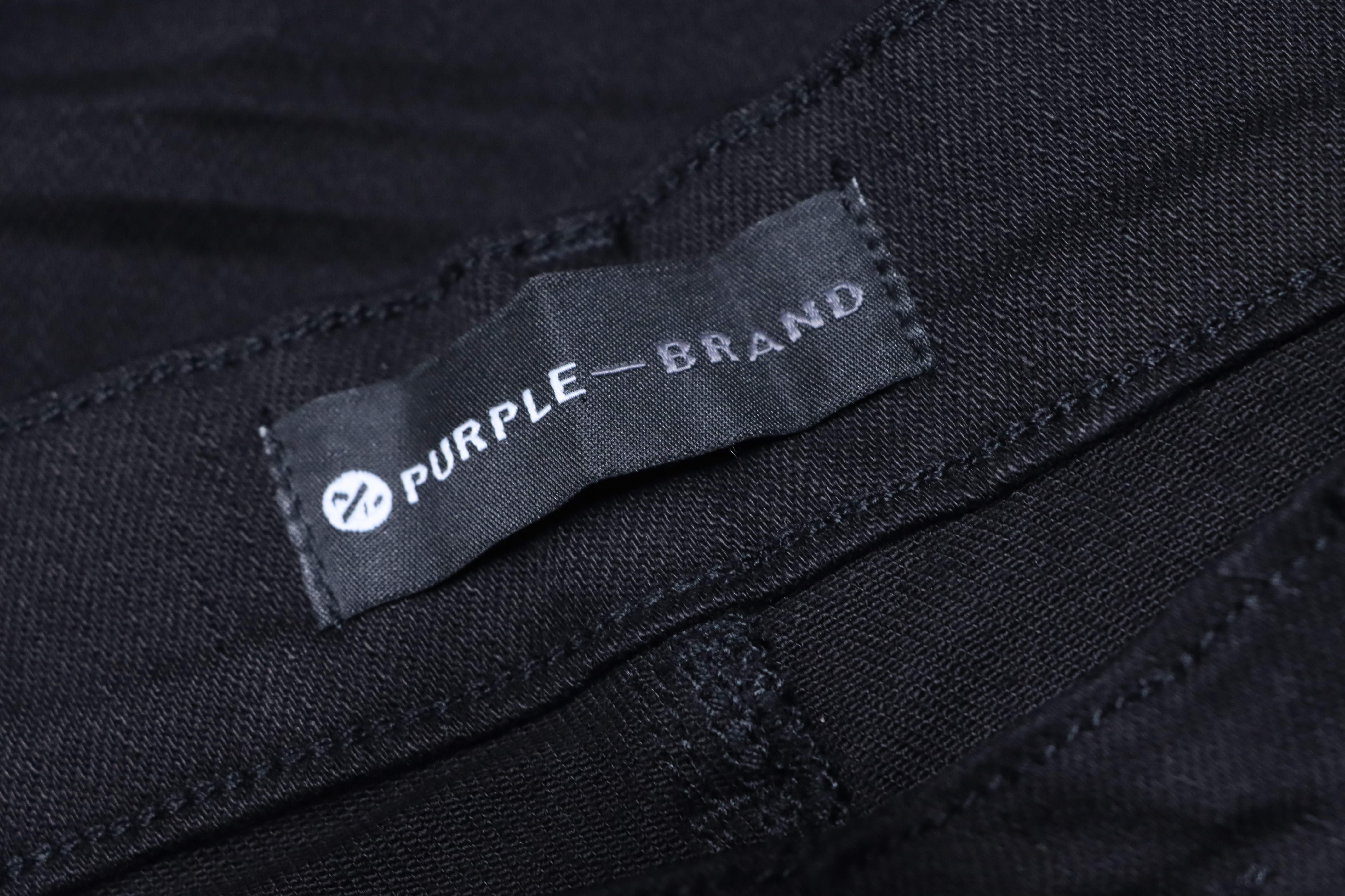 Purple Brand Slim Fit Pants with Ripped Pockets H230