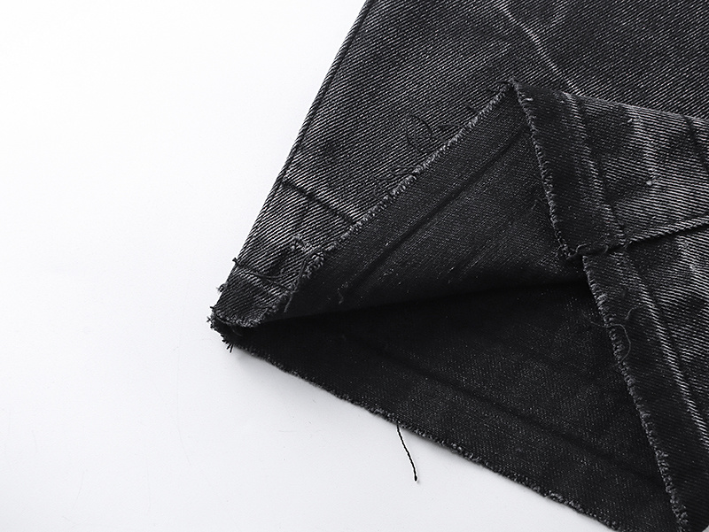 Purple Brand Star Pattern Straight Denim Jeans Black PU802