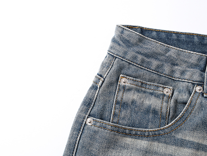Purple Brand Starburst Washed Wide Leg Denim Jeans Light Blue PU816